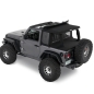 Preview: Jeep Wrangler JL 2-door Halftop Conversion Kit Soft Top Trektop Black Diamond Bestop 18-