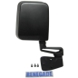 Preview: Jeep Wrangler TJ right Side View Door Hinge Mirror black with Bracket 96-06