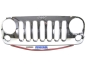 Preview: Jeep Wrangler JK Kühlergrillblende Frontgrill Chrom Orginal Mopar 07-18
