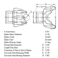 Preview: Jeep Cherokee XJ Kardanflansch Flansch Kardanwelle Dana 35 Hinterachse Spicer 84-96
