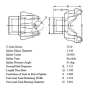 Preview: Jeep Grand Cherokee ZJ ZG Cardan Flange Dana 30 Front Axle Spicer 93-98