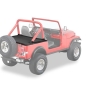 Preview: Jeep CJ7 Duster Deck Cover Cargo Compartment Black Crush Bestop 80-86