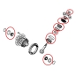 Preview: Jeep Gladiator JT Lager Überholset Lagerreparatur Satz Dana 44 AdvanTEK VA Spicer 19-
