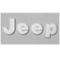 Preview: Jeep Wrangler YJ Aufkleber Schriftzug Jeep in light Silber seitlich vorne an Karosse 91-95