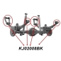 Preview: Jeep Cherokee XJ polyurethane set rear Leaf Spring Bushings black Daystar 84-01