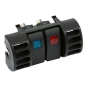 Preview: Jeep Wrangler TJ Upper Air Vent Switch Panel with 2 Rocker Switches Daystar 96-06