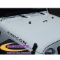 Preview: Jeep Wrangler TJ 2pcs. Set Hood Bumpers black Polyurethane 96-06
