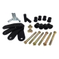 Preview: Jeep Wrangler YJ spring shackle set for front or rear, greaseable, heavy duty 0.75" 87-95