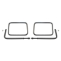 Preview: Jeep CJ Wrangler YJ TJ JK Set Off-Road Safari Mirrors with Arms 8"x6" 76-15