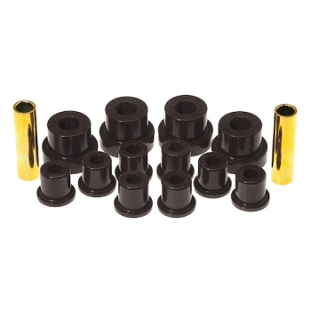 Jeep CJ Polyurethan Blattfederbuchsen Federbuchsen Schäkelbuchsen Set Blattfedern vorne schwarz Prothane 76-86
