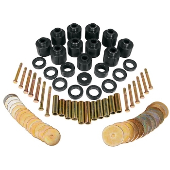 Jeep CJ CJ5 CJ7 Bodyauflage Karosserieauflage Set Auflage Karosserie Höherlegung 1" schwarz Prothane 80-86