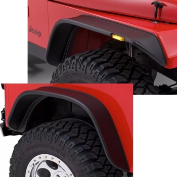 Jeep Wrangler YJ 6" Flat Fender Style Kotflügelverbreiterungen 4teilig Bushwacker 87-95