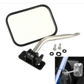 Jeep Wrangler TJ Quick Release Stainless Steel Rectangular Mirror 96-06