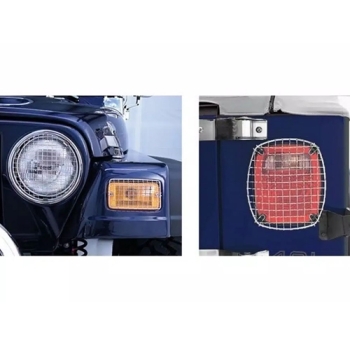 Preview: Jeep Wrangler TJ 6-pcs. Stone Guard Set Stainless Steel 96-06