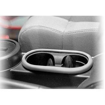 Jeep Wrangler JK front Cup Holder Trim brushed Silver 07-10