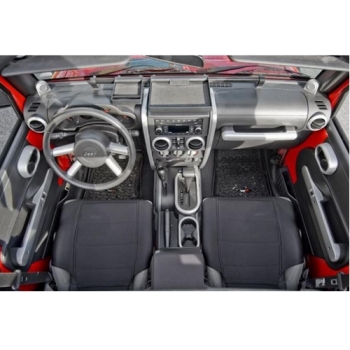 Preview: Jeep Wrangler JK 2türer Set Decor Blenden Innendecorblenden Silber gebürstet Automatikgetriebe 07-10