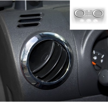 Jeep Wrangler JK 2-piece set decorative ring set around the ventilation nozzles on the dashboard 07-10