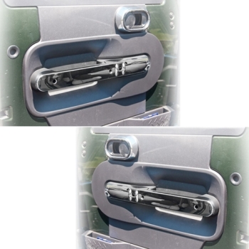 Jeep Wrangler JK 2er Set Blenden Türgriffblenden Türgriff vorne innen Chrom Rugged Ridge 07-10