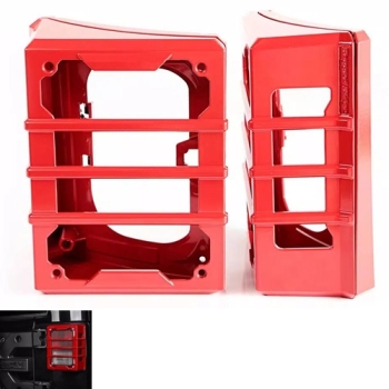 Jeep Wrangler JK 2er Set ALU Rückleuchtenschutzgitter Elite Serie rot 07-18