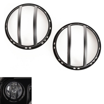 Jeep Wrangler JK 2er Set Drehbare Lampenschutzgitter Scheinwerfer Elite Serie schwarz 07-18