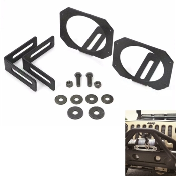 Jeep Wrangler JK 07-18 Round Fog Light Mount Brackets Set 07-18