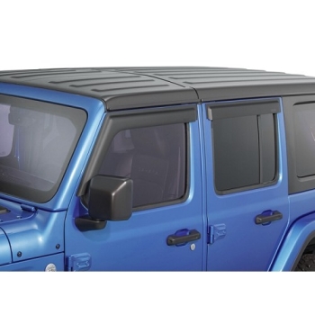 Jeep Wrangler JL 4-türer Set Windabweiser schwarz matt Fensterblenden 18-