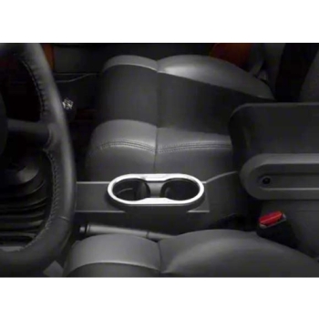 Jeep Wrangler JK Blende Getränkehalter vorne Aluminium Silber gebürstet 07-10