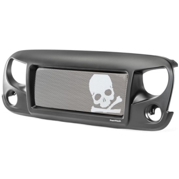 Jeep Wrangler JK Totenkopf Look Einsatz für Spartan Kühlergrill Frontgrill Rugged Ridge 07-18