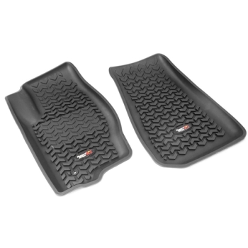 Jeep Compass Patriot MK 2er Set Fussmatten Fußmatten Fußraumwannen vorne schwarz All Terrain Rugged Ridge 07-17