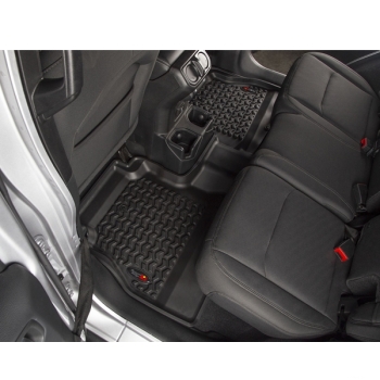 Jeep Wrangler JL 4doors Set front & rear All Terrain black Floor Liners Rugged Ridge 18-