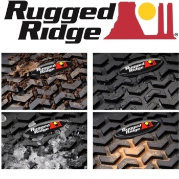 Jeep Wrangler YJ Set Fußmatten Gummimatten Fußraumwannen vorne & hinten All Terrain Rugged Ridge 87-95