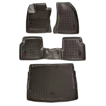 Jeep Compass MP Fussmatten Fußmatten Fußraumwannen & Laderaumwanne 4-teilig vorne & hinten Schwarz All Terrain Rugged Ridge 18-24