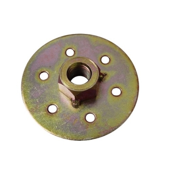 Jeep CJ Wrangler YJ mounting plate round with fastening nut for seat belt 76-95