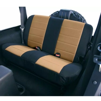 Jeep Wrangler TJ Neoprene rear Seat Cover Black TAN Black Rugged Ridge 03-06