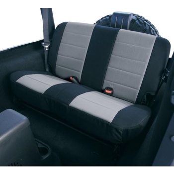 Jeep Wrangler TJ Neopren Sitzbezug Rücksitz hinten Schwarz Grau Rugged Ridge 03-06