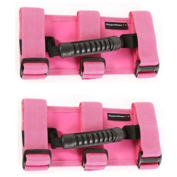 Jeep Wrangler JK 2er Set Ultimate Haltegriffe Griffe Pink am Überrollbügel Rugged Ridge 07-18