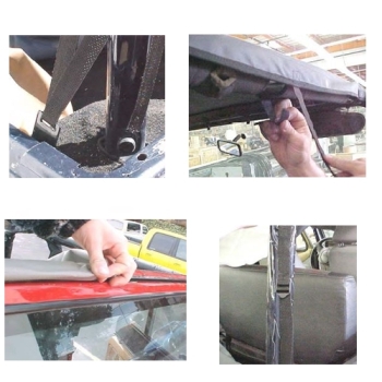 Jeep Wrangler YJ Bikini Top Island Topper Roll Bar Top Spice Denim 92-95