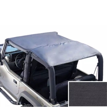 Jeep Wrangler TJ Bikini Top Header Island Topper Schwarz Denim 96-06