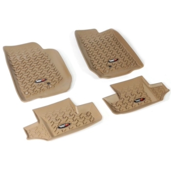 Jeep Wrangler JK 2doors Set front & rear TAN floor liners All Terrain Rugged Ridge 07-18