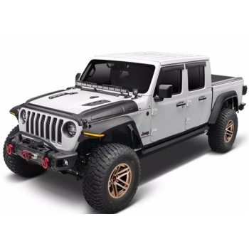 Jeep Wrangler JL 3er Steinschlagschutz Motorhaube Schwarz Strukturiert Bushwacker 18-26