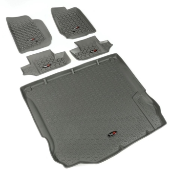 Jeep Wrangler JK 2doors Set Grey floor liners with Cargo Liner All Terrain Rugged Ridge 11-18