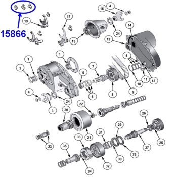 Jeep SJ Schaltführung Set Schaltgabel für NP229 Verteilergetriebe Bj. 82-91