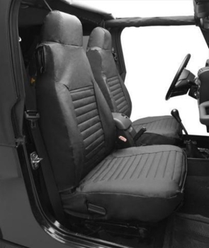 Jeep Wrangler YJ TJ Sitzbezüge Sitzbezug Sitzschoner vorne Schwarz - Grau  87-02