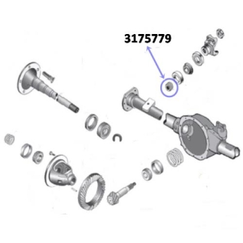 Jeep Grand Cherokee WJ WG Collapsible Pinion Spacer Dana 35 rear axle 3.55 Spicer 03-04