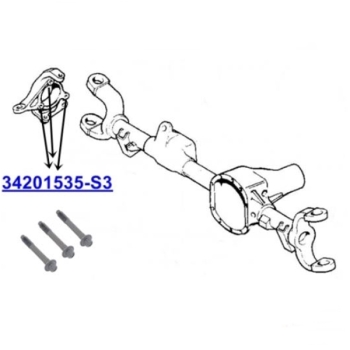 Jeep Wrangler YJ Steering Knuckle Bolt Set from front Steering Knuckle to hub Bolt Spicer 87-95