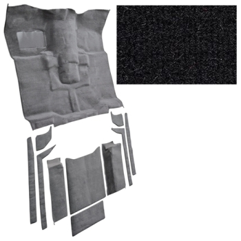 Jeep CJ CJ7 Cutpile Original Style Premium Carpet Complete Set Footwell & Trunk Black 76-86