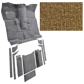 Jeep CJ CJ7 Cutpile Original Style Premium Carpet Complete Set Footwell & Trunk Buckskin Brown 76-86