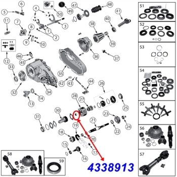 Jeep Wrangler YJ Input Pilot Bearing NP231 Transfer Case 87-95