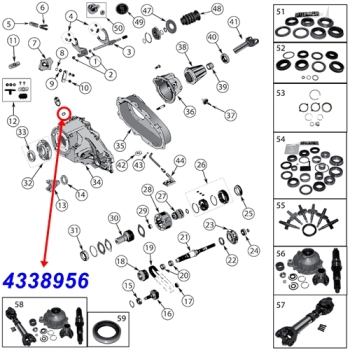 Jeep Grand Cherokee ZJ ZG O-ring seal four-wheel switch vacuum switch NP231 transfer case 93-98