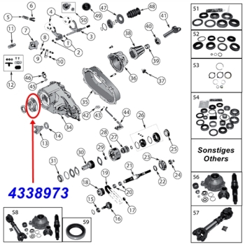 Jeep Cherokee Liberty KJ Lager Halter Lagerhalter Eingang vorne NP231 Verteilergetriebe 02-07